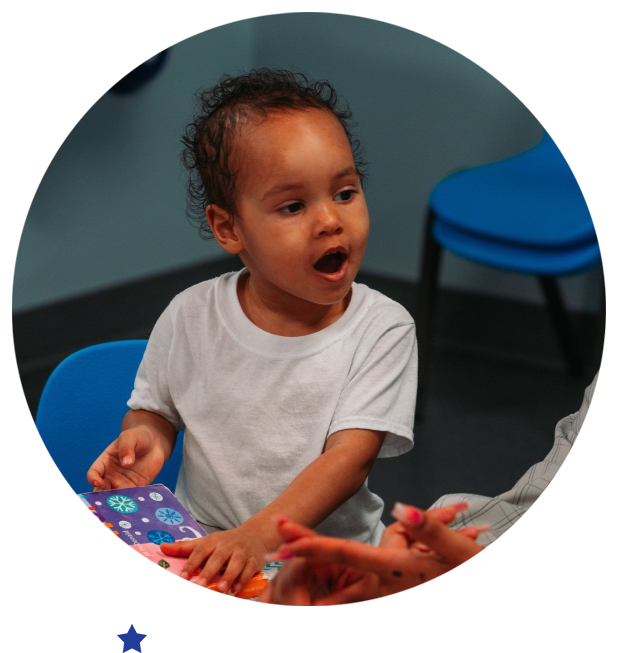 A child is playing with a toy.